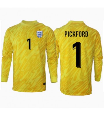 England Jordan Pickford #1 Målvakt Bortatröja EM 2024 Långärmad